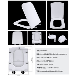 XJ-597 Couvercle de <span class=keywords><strong>toilette</strong></span> en plastique de haute qualité, grand format en U, à fermeture lente, accessoires de salle de bain - Product Image 6