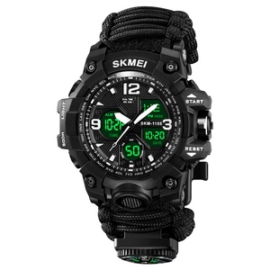 <span class=keywords><strong>SKMEI</strong></span> <span class=keywords><strong>1155B</strong></span> Montres-bracelets de Sport et de Course pour Hommes, Étanche, Mouvement Quartz LED, Réserve de Marche, Boussole Numérique, Bracelet Parapluie - Product Image 2