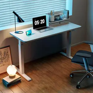 Giá rẻ nhất Ergonomic up Lift bàn trắng khung điện có thể điều chỉnh chiều cao Bàn máy tính bàn cho nhà văn phòng