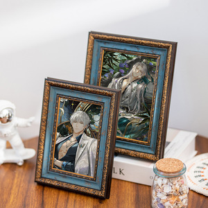 6inch 8inch A4 Resin European Classical Style Light Luxury Handmade Hanging Rectangular <strong>Frame</strong> Model 3519 Relief Empty Ornament - Product Image 2