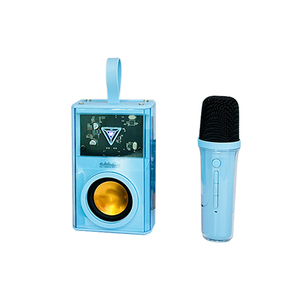 Altavoz de Karaoke portátil K3M de bajo precio, Subwoofer, luz RGB, inalámbrico, Bluetooth, transparente, altavoz Mecha con micrófono - Product Image 4