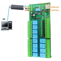 Módulo controlador de red Ethernet RS485 relé TCP/IP UART 12CH DC 12V 24V Modbus RTU Placa de interruptor para Motor PLC PTZ