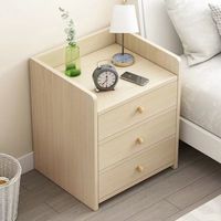 Table de chevet moderne de style nordique, écologique et durable, en bois, avec 2 tiroirs, mini-meuble de rangement pour appartement, salon ou hôtel