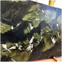 Dalle de quartzite vert avocat poli avec base anthracite, motifs vifs pour îlots de cuisine, meubles-lavabos, murs décoratifs, bars, villas et hôtels