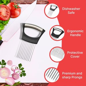 Offre Spéciale – Support et Coupe-Oignon en Acier Inoxydable Écologique avec Poignée en Plastique, Compatible Lave-Vaisselle – Vente en Gros - Product Image 2