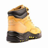 Bottes de sécurité imperméables AIMVVSEC en cuir véritable pour homme et femme - Embout en acier, semelle intermédiaire confortable, toutes saisons, design moderne