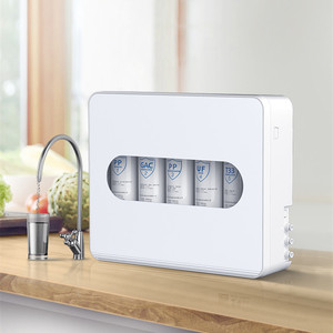 Purificador de Agua Doméstico Eiree, Filtros de Agua Potable Directa, Purificador de 5 Etapas con Membrana UF, Agua Alcalina de Encimera - Product Image 1