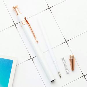 Stylo publicitaire 360 degrés avec logo enveloppant et breloque, film personnalisé imprimé en couleur, stylos par sublimation pour étudiants, papeterie - Product Image 4