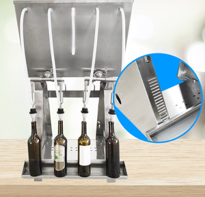 Remplisseuse <span class=keywords><strong>de</strong></span> liquide par gravité semi-automatique à débordement pour bouteilles, 4 buses, siphon, bière, vin, brandy, whisky, machine <span class=keywords><strong>de</strong></span> remplissage <span class=keywords><strong>de</strong></span> bouteilles en verre - Product Image 4