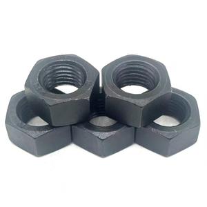Écrous hexagonaux noirs en acier au carbone, filetage métrique, droitiers, pour fixation industrielle lourde - Product Image 4