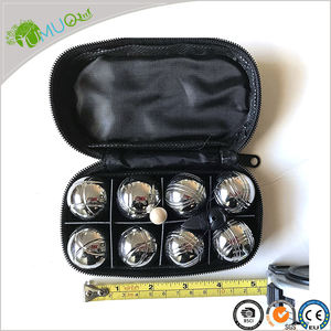 YumuQ 73MM Métal 4 Équipe Pétanque Set Pétanque Français Jeu <span class=keywords><strong>De</strong></span> <span class=keywords><strong>Boules</strong></span> <span class=keywords><strong>Boules</strong></span> <span class=keywords><strong>De</strong></span> Pétanque avec Carry Case - Product Image 5