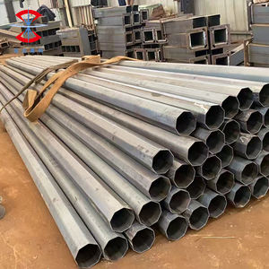 Su misura per esterni ottagonale rotonda tonda calda zincata elettrica solare lampione a palo in acciaio conico prezzo - Product Image 1