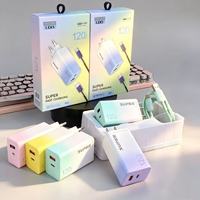 Chargeur USB Type-C PD 120W pour téléphone portable avec câble USB-C, adaptateur secteur USB-C à charge rapide 120W, prise EU