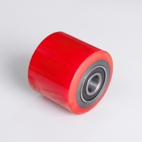 Roda Forklift Polyurethane 80*60mm, Tahan Lama, Anti Aus, Roda Pallet Truck PU, Anti Noda, Ukuran Kustom Tersedia