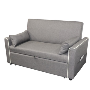 Canapé-<span class=keywords><strong>lit</strong></span> et <span class=keywords><strong>fauteuil</strong></span> 2 places <span class=keywords><strong>en</strong></span> tissu gris moderne avec <span class=keywords><strong>lit</strong></span> gigogne et poche latérale pour salon et bureau à domicile - Product Image 1