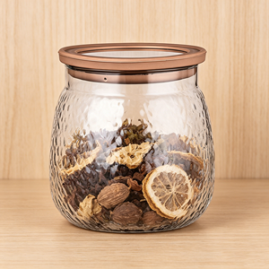 Organisateur de cuisine multifonctionnel en verre transparent à texture verticale tendance pour le stockage du sucre, de la farine, des fruits secs, des <span class=keywords><strong>feuilles</strong></span> de thé - Product Image 4