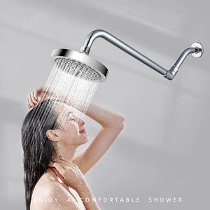 Extension de pomme de douche forte, bras de douche en acier inoxydable avec <span class=keywords><strong>coude</strong></span> en laiton, 4 pièces - Product Image 5