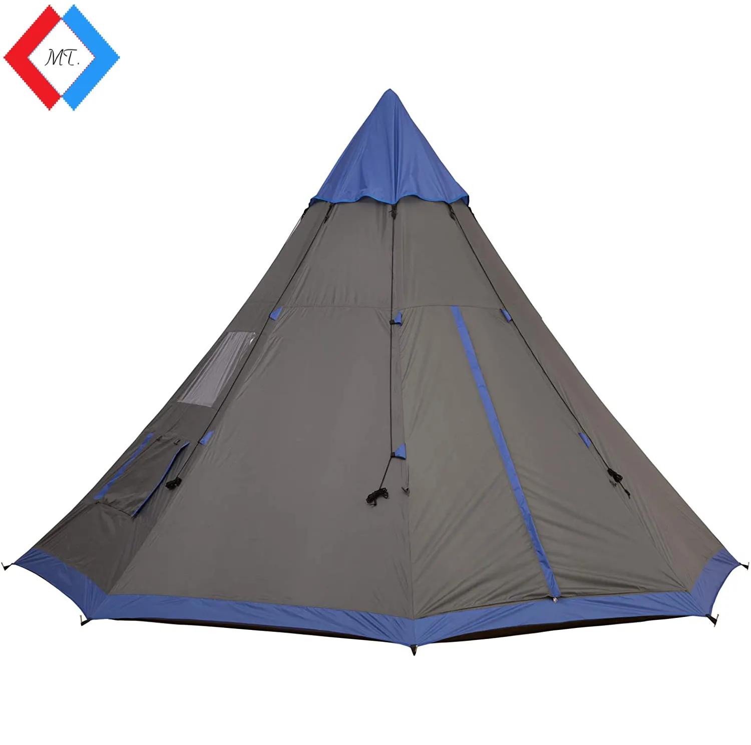 Grote 6-Persoon Metalen Teepee Familie Camping Tent Met Weer Bescherming