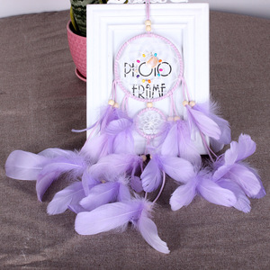 Abalorio indio para decoración del hogar, suministros de <span class=keywords><strong>atrapasueños</strong></span> hechos a mano, artesanías de plumas multicolores, <span class=keywords><strong>atrapasueños</strong></span> - Product Image 3