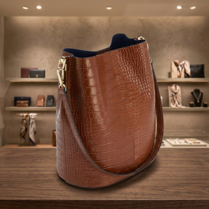 Pochette en cuir véritable au design simple et durable pour femme, avec fermeture éclair, imperméable, antivol, grande capacité, légère et écologique - Product Image 1