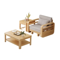 Ensemble de canapé-lit modulaire Santafy en bois de caoutchouc moderne avec rangement, massage rotatif, écologique, en forme de L, pour la maison, le bureau, l'école, le parc