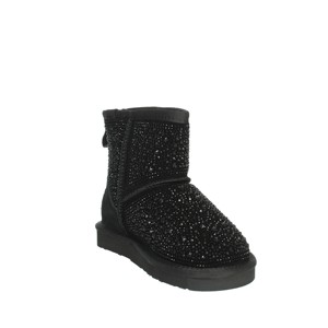 LKhk3770 stivaletti bassi da donna Slip-On tacco alto Chelsea Snow Boots nero stile classico piatto in cotone per l'autunno inverno - Product Image 5