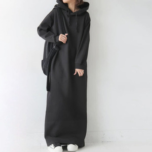 <span class=keywords><strong>Abito</strong></span> Lungo da Donna Stile Giapponese Primaverile Oversize con Cappuccio Tinta Unita Vestibilità Ampia per Taglie Piccole Casual Elegante Effetto Snellente - Product Image 4