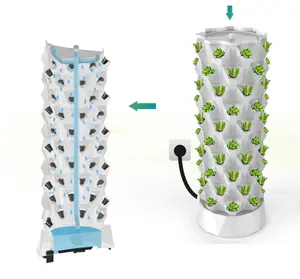 tower garden aeroponics system 10 layer 80 holes hydroponic system pineapple tower or garden hydroponic growing system vertical
