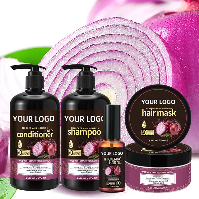 Organic Vegan Onion Private Label Hair Curly Dreadlocks Oil Control Professional Hair Growth Shampoo and Conditioner Set