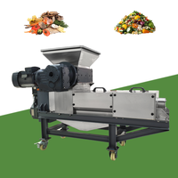 Presse à vis de filtration et de déshydratation pour déchets de cuisine, capacité 1 tonne/heure, avec broyeur pour fibres de banane