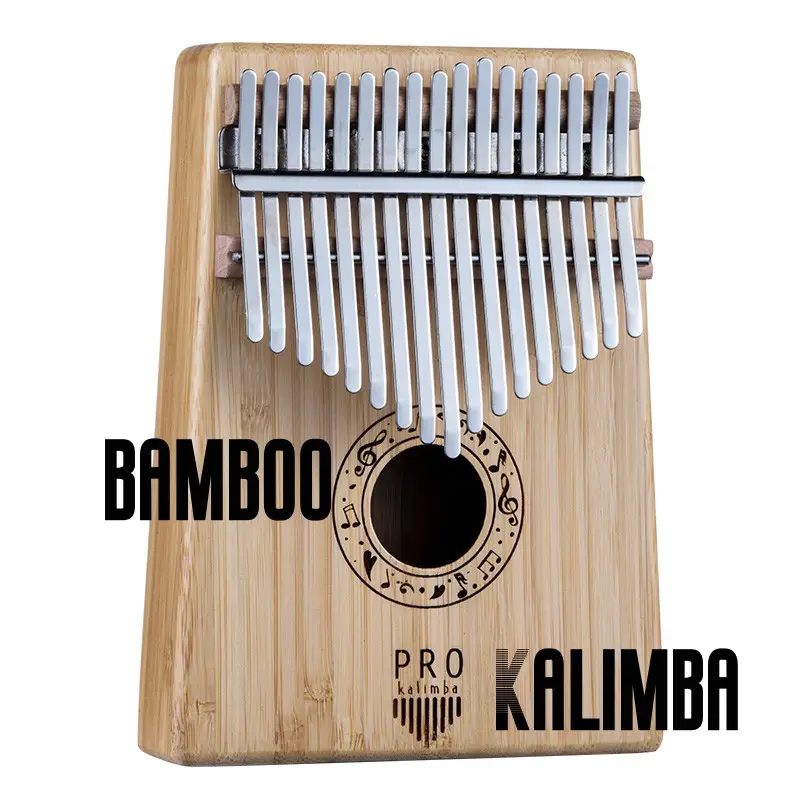 JELO-instrumento Musical de bambú de alta gama, tambor de madera de percusión, Pulgar, Piano, Kalimba, 17 llaves