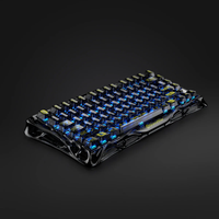 Teclado Mecánico Gravastar Mercury K1 Lite Negro Personalizado con Interruptores Lineales Intercambiables en Caliente NKRO RGB 13 Modos de Teclado Personalizados para Juegos