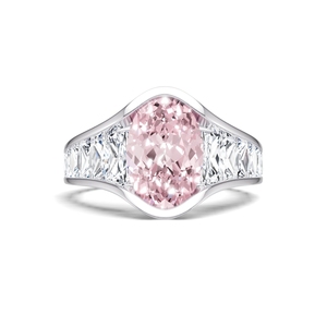 Best Selling Copper Platinum Plated Women's Multi Color Cubic Zirconia Prong Set Light Luxury Ice Flower Cut Butterfly Ring - Product Image 3