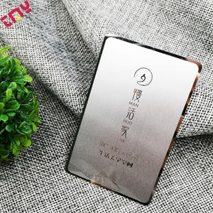 カスタムロゴ入り、逆彫り研磨仕上げ、ビジネス向けシルバー、ステンレススチール、光沢のあるローズゴールドメタルミラーカード - Product Image 3