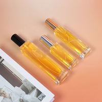 Mini flacon diffuseur de parfum carré, flacon de parfum réutilisable, flacon en verre écologique, 5 ml, 10 ml, 20 ml, 30 ml, avec vaporisateur personnalisé