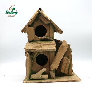 Diseño personalizado estilo playero rústico decorativo <span class=keywords><strong>casa</strong></span> de madera para pájaros - Product Image 3