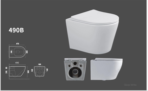 Système de toilette mural Cuvette de toilette suspendue Chasse d'eau Salle de bain <span class=keywords><strong>Wc</strong></span> Toilette suspendue au mur - Product Image 2