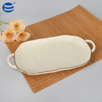 Service de vaisselle 6 pièces en céramique et porcelaine verte, style nordique, avec bord doré, écologique, compatible micro-ondes, assiettes, casseroles, bols à deux anses