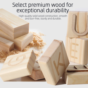 Jouets Montessori en bois pour l'apprentissage des mots et des chiffres, blocs de lettres de l'alphabet et jouets mathématiques, jouets éducatifs précoces pour les tout-petits - Product Image 5