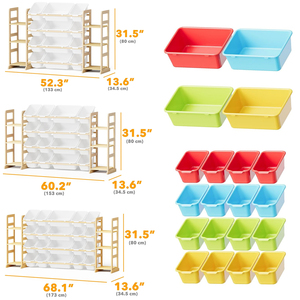 Boîte <span class=keywords><strong>de</strong></span> rangement pour jouets avec logo personnalisé, décoration <span class=keywords><strong>de</strong></span> <span class=keywords><strong>chambre</strong></span>, salon pour tout-petits, organisation <span class=keywords><strong>de</strong></span> la salle <span class=keywords><strong>de</strong></span> jeux pour enfants, organisateur <span class=keywords><strong>de</strong></span> rangement pour jouets avec étagère et bacs - Product Image 5