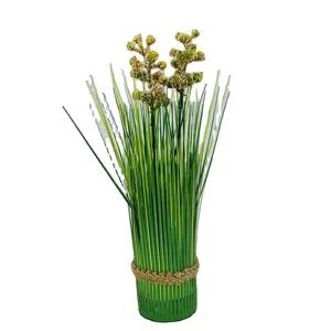 Kaleidoskop TC-048 buatan simulasi rumah tangga PVC halus pot tanaman Tulle bunga Horticultural rumput bawang