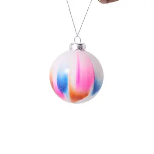 Commercio all'ingrosso di alta qualità natale infrangibile a forma di palline ornamento a sorpresa ornamenti di palline di natale in vetro