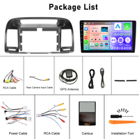 Autoradio Android Podofo 9 pouces double DIN 4+64G avec CarPlay sans fil et Android Auto pour Toyota Camry 2000-2003 IPS DSP GPS RDS WIFI