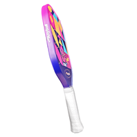 Raquette de pickleball en fibre de verre pressée à froid, vente en gros, noyau en nid d'abeille PP 14 mm, personnalisable OEM, durable, pour entraînement et divertissement