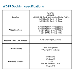 محطة إرساء WD25 USB-C تدعم شاشات رباعية بدقة <span class=keywords><strong>4K</strong></span> وقوة 130 واط للحواسيب المحمولة - Product Image 4