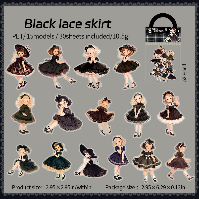 D Black Lace Skirt