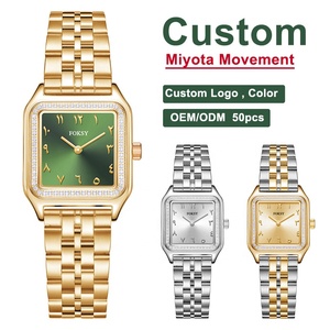 <span class=keywords><strong>Orologio</strong></span> da <span class=keywords><strong>Donna</strong></span> Foksy di Lusso Personalizzato con Quadrante Arabo, Diamanti, Impermeabile, Movimento al Quarzo Miyota - Product Image 1