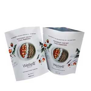 Stampa personalizzata Soft Touch Stand up mais biologico lino semi di verdure Chia sacchetto di plastica riciclabile imballaggio - Product Image 6