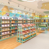 Présentoir mural réglable robuste à LED pour magasin de luxe maternité et bébé, étagère de vente au détail pour lait en poudre, idéal pour les centres commerciaux
