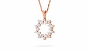 Pendentif en or avec diamant éternel élégant, diamants naturels, bijoux fins pour célébrer les moments importants et les moments spéciaux de l'amour - Product Image 3